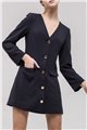 J.O.A. - Women's Princess Seam Jacket - Navy