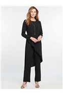 Nic+Zoe - DRAMA TUNIC TOP - Black Onyx