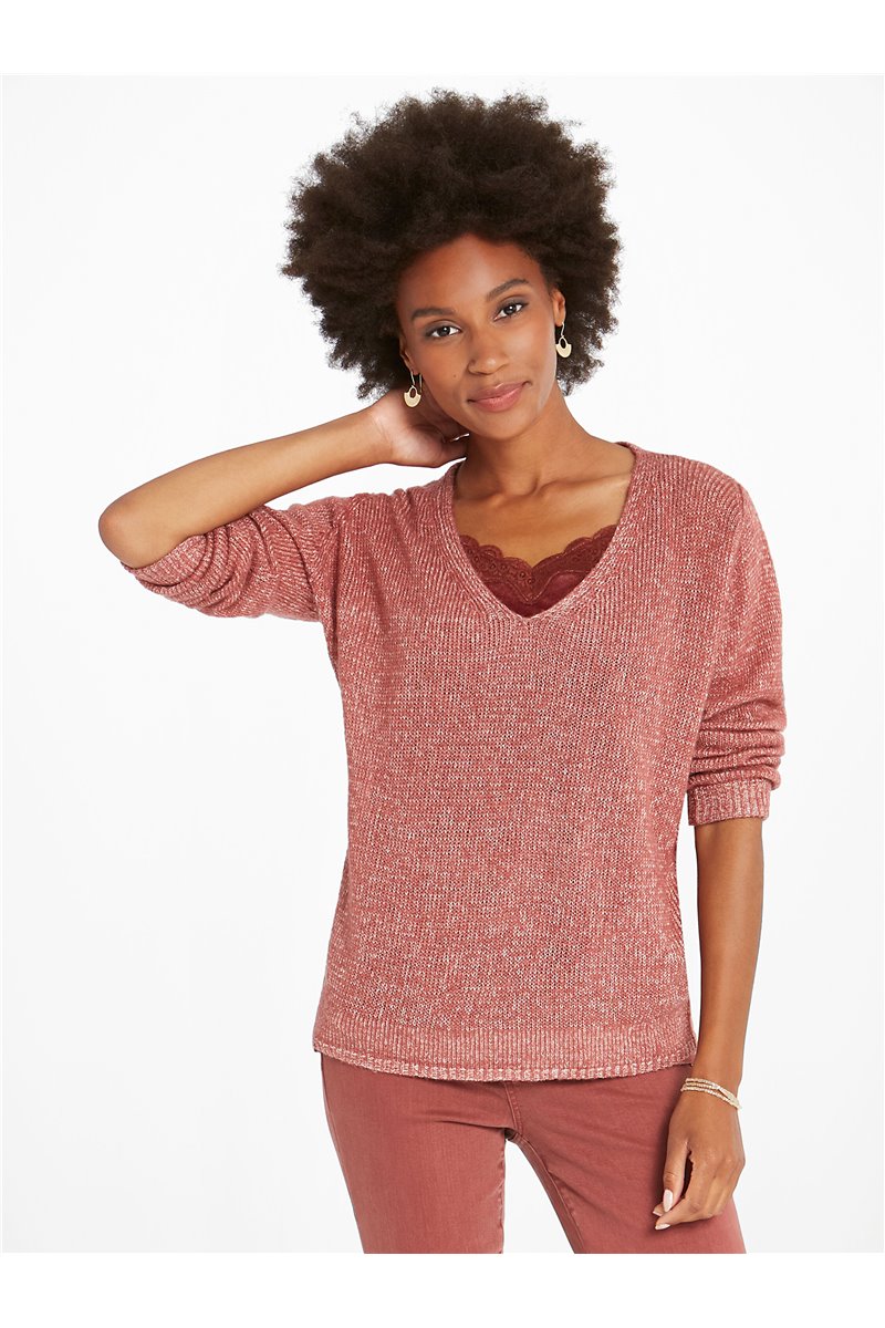 Nic+Zoe - KEEP IT LIGHT SWEATER - APPLE BUTTER