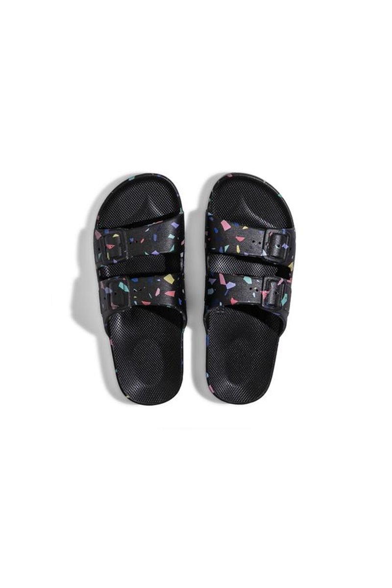 Moses - Adult Freedom Slipper Sandals - Terrazo BLACK
