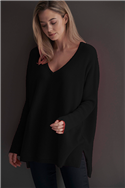 Brodie - MISS DARCEY 7GG LOOSE SWEATER - BLACK 010